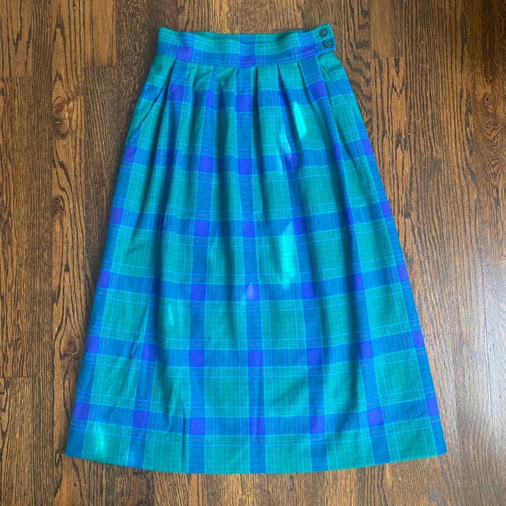 💚 ‘80s Vintage Plaid Pendleton Skirt 💙